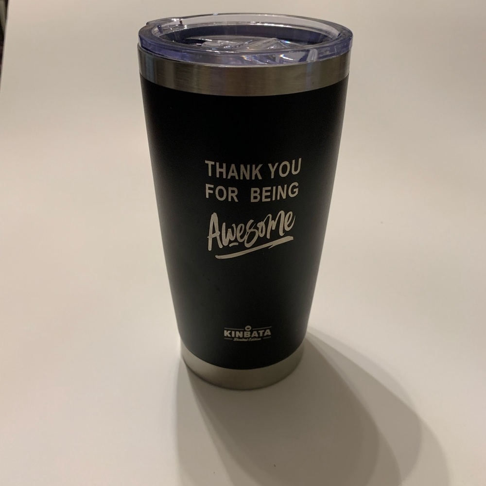 Kinbata Black Stainless Tumbler - "Thank You For Being Awesome